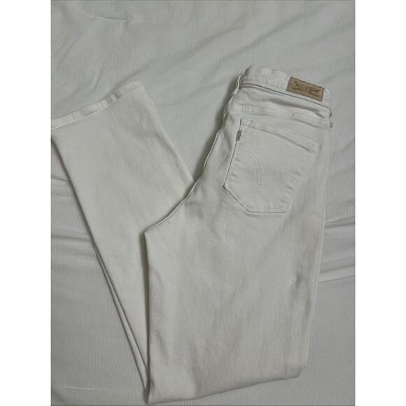 Levis 512 Perfectly Slimming Straight Leg Womens 8P Jeans White - Picture 1 of 6